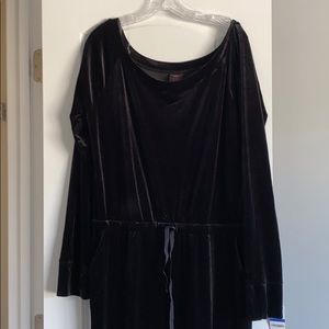 Velvet long sleeve jumpsuit